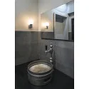 SLV Luminaire mural VARYT rond E14 IP44, chrome