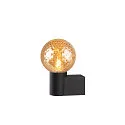 SLV wall luminaire VARYT round E14 IP44, black