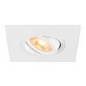 Plafonnier encastré NEW TRIA® 75 XL carré GU10 IP20, blanche