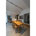 SLV Projecteur triphasé NOBLO® SPOT rond, pivotant à la cardan IP20, noir gradable