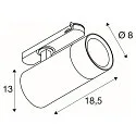 SLV Projecteur triphasé TRACKSPOT V / 25-35W CCT Switch, commutable, multipower, focalisable IP20, noir 