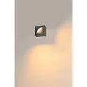 SLV Luminaire mural d’extérieur LID I SINGLE angulaire, rotatif, CCT Switch IP65, anthrazit, mat gradable