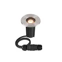 floor recessed luminaire DASAR® S round, swivelling, passable, switchable IP67, stainless steel 