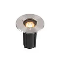 floor recessed luminaire DASAR® S round, swivelling, passable, switchable IP67, stainless steel 