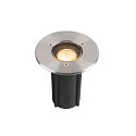 floor recessed luminaire DASAR® S round, swivelling, passable, switchable IP67, stainless steel 