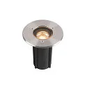 floor recessed luminaire DASAR® S round, swivelling, passable, switchable IP67, stainless steel 