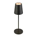 battery table lamp VINOLINA TWO 3-CCT 3-fold, CCT Switch, with touch dimmer, conical, with charging station IP65, black dimmable