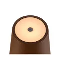 SLV battery table lamp VINOLINA TWO 3-CCT 3-fold, CCT Switch, with touch dimmer, conical, with charging station IP65, rust dimmable