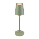 SLV battery table lamp VINOLINA TWO 3-CCT 3-fold, CCT Switch, with touch dimmer, conical, with charging station IP65