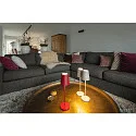 SLV Lampe de table à accu VINOLINA TWO 3-CCT 3 fois, CCT Switch, avec variateur tactile, conique, avec station de recharge IP65