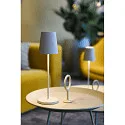 SLV Lampe de table à accu VINOLINA TWO 3-CCT 3 fois, CCT Switch, avec variateur tactile, conique, avec station de recharge IP65