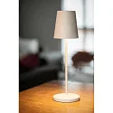 SLV Lampe de table à accu VINOLINA TWO 3-CCT 3 fois, CCT Switch, avec variateur tactile, conique, avec station de recharge IP65