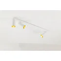 Luminaire de plafond KAMI 3 flammes GU10 IP20, or, blanche