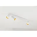 Luminaire de plafond KAMI 3 flammes GU10 IP20, or, blanche