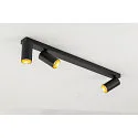 SLV Luminaire de plafond KAMI 3 flammes GU10 IP20, or, noir