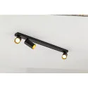 SLV Luminaire de plafond KAMI 3 flammes GU10 IP20, or, noir