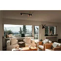 SLV Luminaire de plafond KAMI 3 flammes GU10 IP20, or, noir