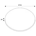 SLV Plaque de feutre ONE 80 / ONE CUBE - ACOUSTICS INLAY rond, mécanique, gris