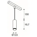 SLV Luminaire à suspension LALU® MIX&MATCH IP20, noir gradable