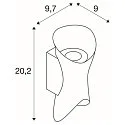 SLV outdoor wall luminaire MODELA UP/DOWN up / down, impact resistant IP65, black matt dimmable