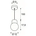 SLV Luminaire à suspension VARYT E14 IP20, laiton