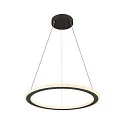 pendant luminaire ONE FLAT PD SINGLE PHASE CCT Switch, ring shape IP20, black matt dimmable