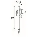 SLV gorund spike luminaire HELIA SLIM POLE DOUBLE IP65, black