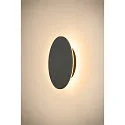 SLV outdoor wall luminaire D-RING M PHASE IP65, black dimmable
