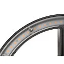SLV outdoor wall luminaire Q-RING SENSOR with sensor, switchable IP54, black 