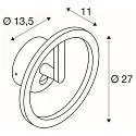 SLV outdoor wall luminaire Q-RING SENSOR with sensor, switchable IP54, black 