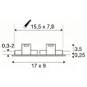SLV Anneau NEW TRIA® 155 à 2 flammes, version pour montage encastré, noir