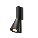 SLV Luminaire mural d’extérieur T-TUBE SINGLE GU10 IP65, noir, laqué gradable