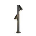 Lampadaire d’extérieur T-TUBE 70 POLE DOUBLE GU10 IP44, noir gradable