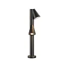 SLV Lampadaire d’extérieur T-TUBE 70 POLE DOUBLE GU10 IP44, noir gradable