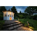SLV Lampadaire d’extérieur T-TUBE 70 POLE DOUBLE GU10 IP44, noir gradable