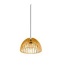 Luminaire à suspension WUD - HALF ROUND semi-circulaire E27 IP20, bois, noir gradable