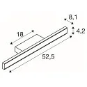 SLV wall luminaire ONE LINEAR 50 - PHASE up / down, CCT Switch IP44, white dimmable