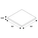 Capot UNIVERSAL DOWNLIGHT IP65 angulaire, rigide, fermé, étanche à l'air, noir