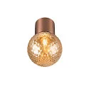 SLV Luminaire de plafond VARYT sans abat-jour E14 IP44, cuivre gradable