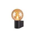 SLV Luminaire mural VARYT rond, sans abat-jour E14 IP44, noir gradable