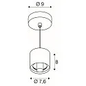 SLV Luminaire à suspension VARYT sans abat-jour E14 IP20, gradable