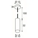 SLV Luminaire à suspension ENOLA® E27 IP20, gradable
