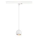 Luminaire suspendu triphasé LIGHT EYE® 90 Bas, en forme de boule GU10 IP20, blanc mat gradable