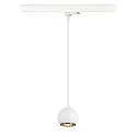 SLV Luminaire suspendu triphasé LIGHT EYE® 90 Bas, en forme de boule GU10 IP20, blanc mat gradable