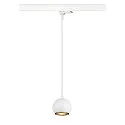SLV Luminaire suspendu triphasé LIGHT EYE® 90 Bas, en forme de boule GU10 IP20, blanc mat gradable