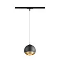 SLV 1- Luminaire à suspension monophasé LIGHT EYE® 150 GU10 IP20, noir gradable
