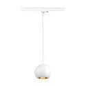 Luminaire suspendu triphasé LIGHT EYE® 150 Bas, en forme de boule GU10 IP20, blanc mat gradable