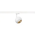 Projecteur triphasé LIGHT EYE® 150 pivotant, rotatif, en forme de boule GU10 IP20, blanc mat gradable