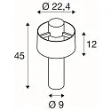 Luminaire en forme de borne PHOTONI CYL POLE 45 cylindrique, résistant aux chocs E27 IP65