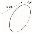 SLV Abat-jour MANA 60 ROUND cylindrique, langue, blanche